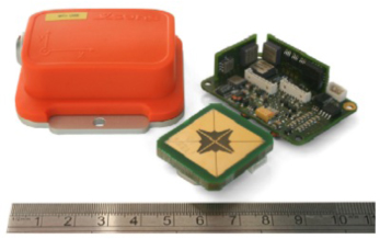 prototype
sensors unit consisting of an IMU and a UWN transmitter